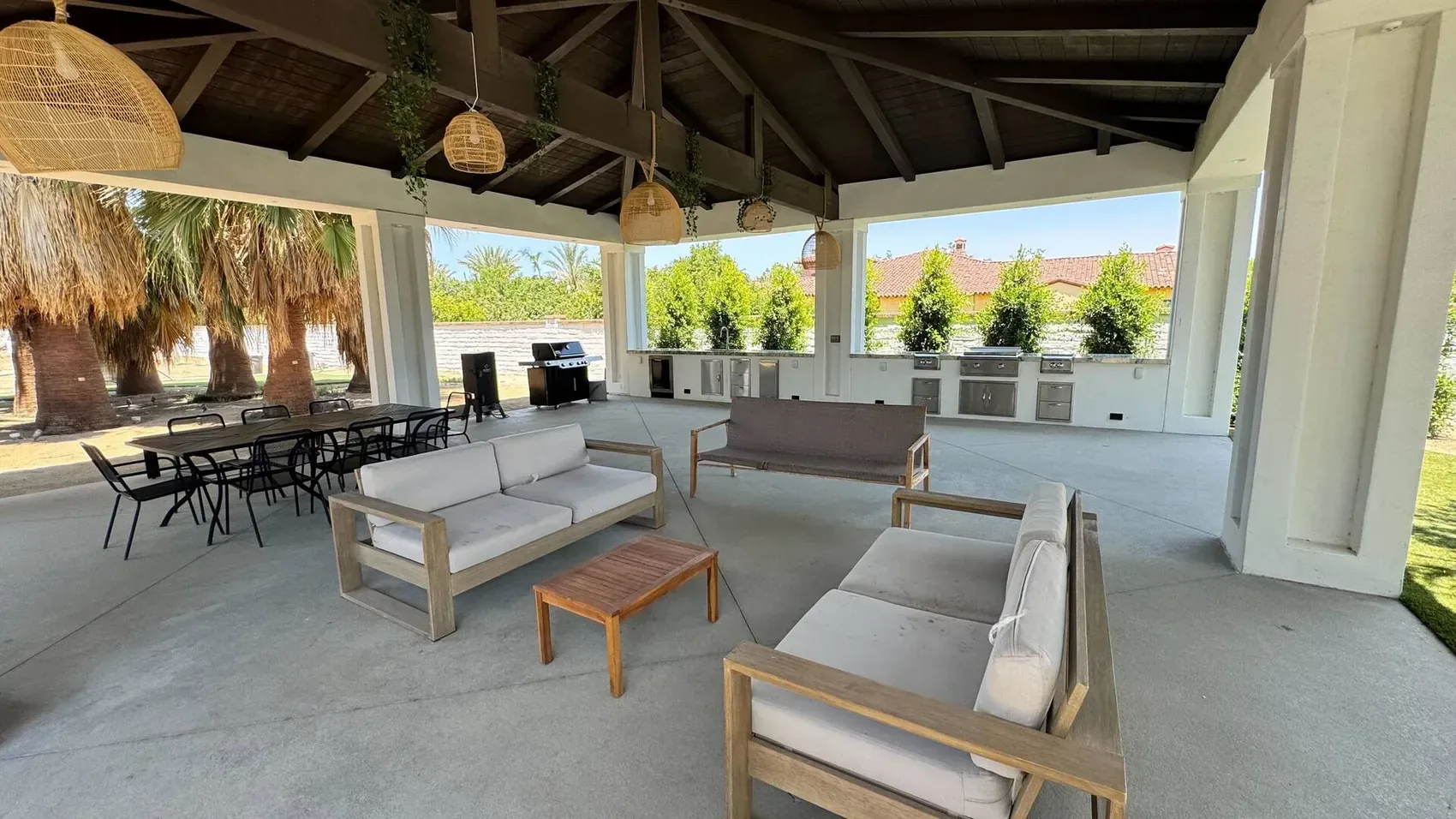 Across the property