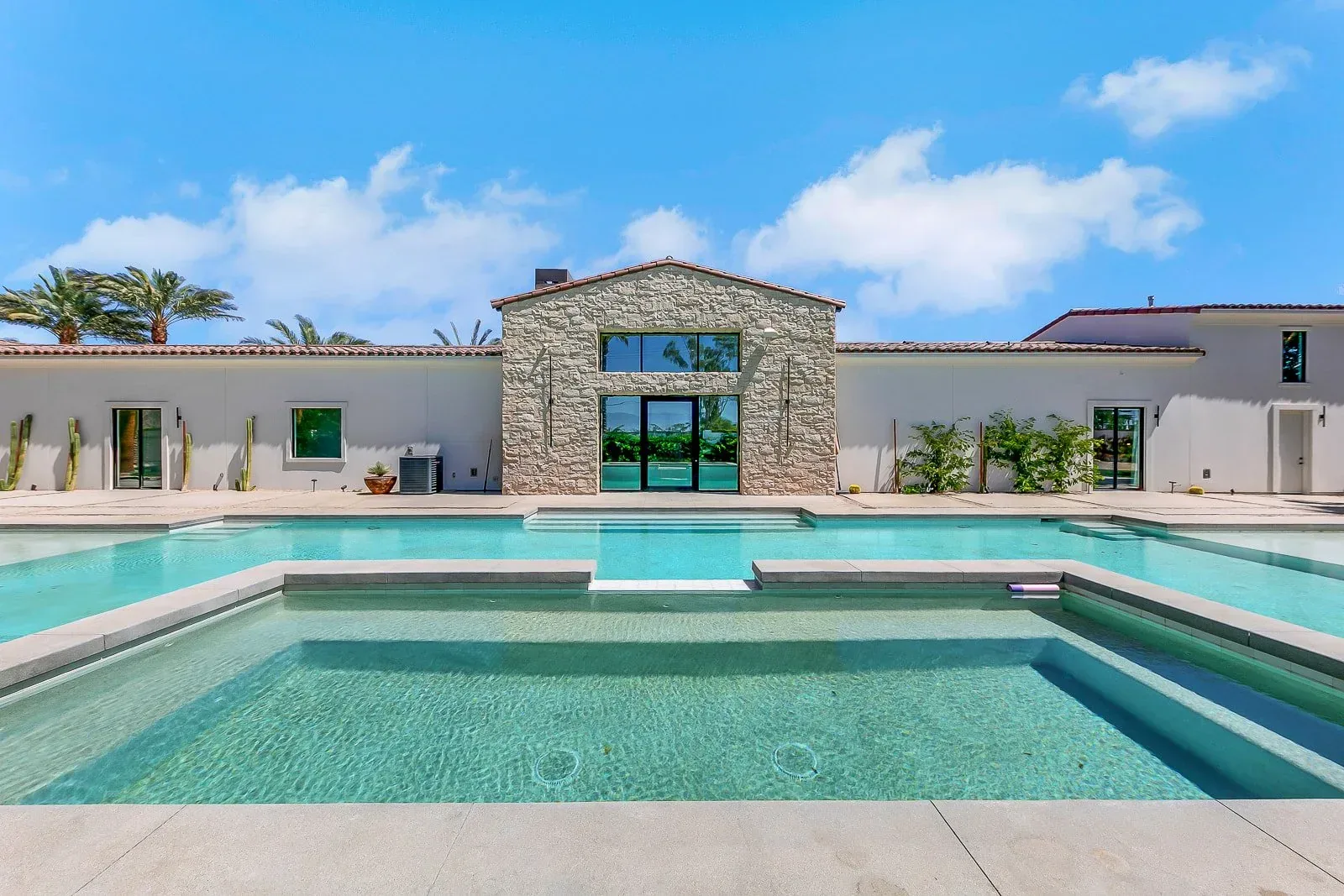 The pool off the main house