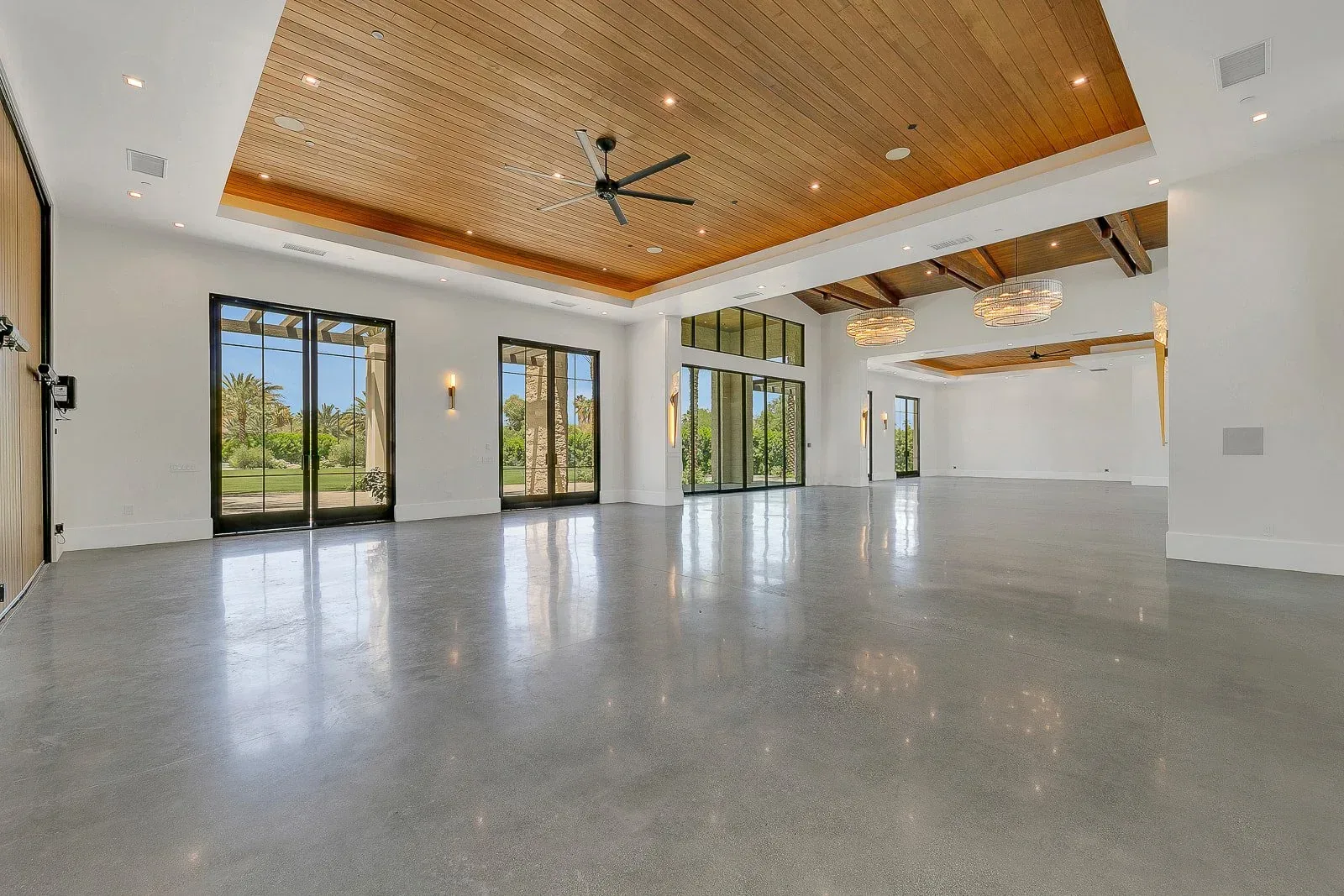 The indoor venue, cleared