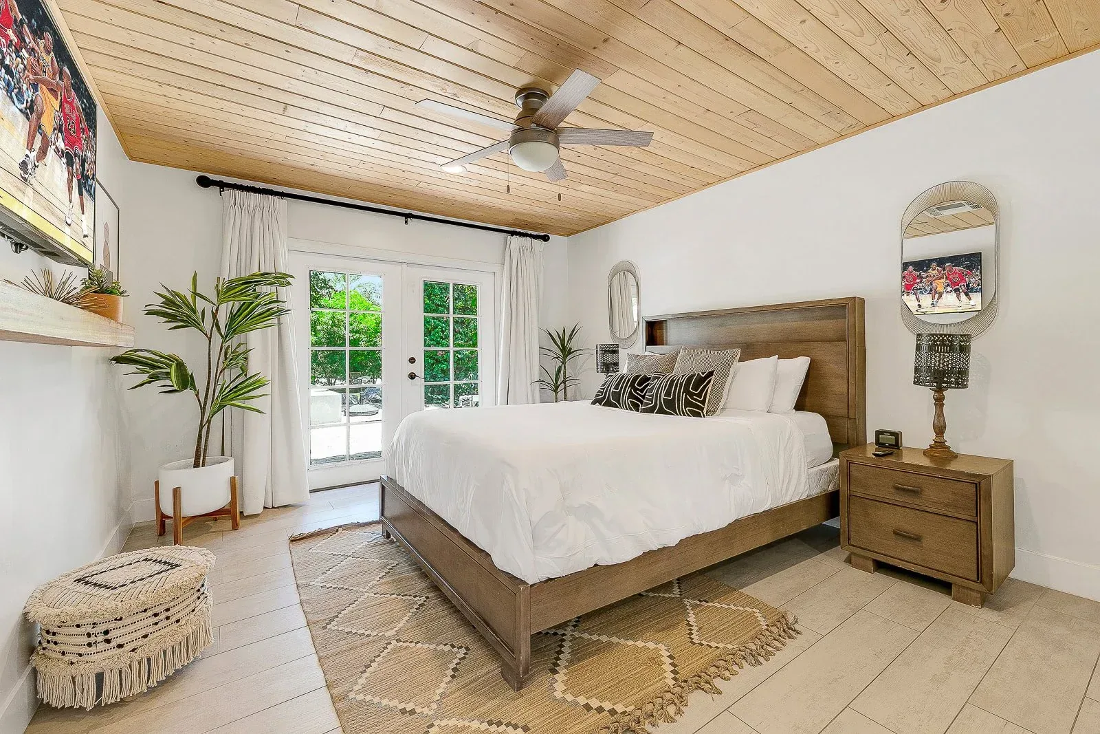 A guest room off the garden