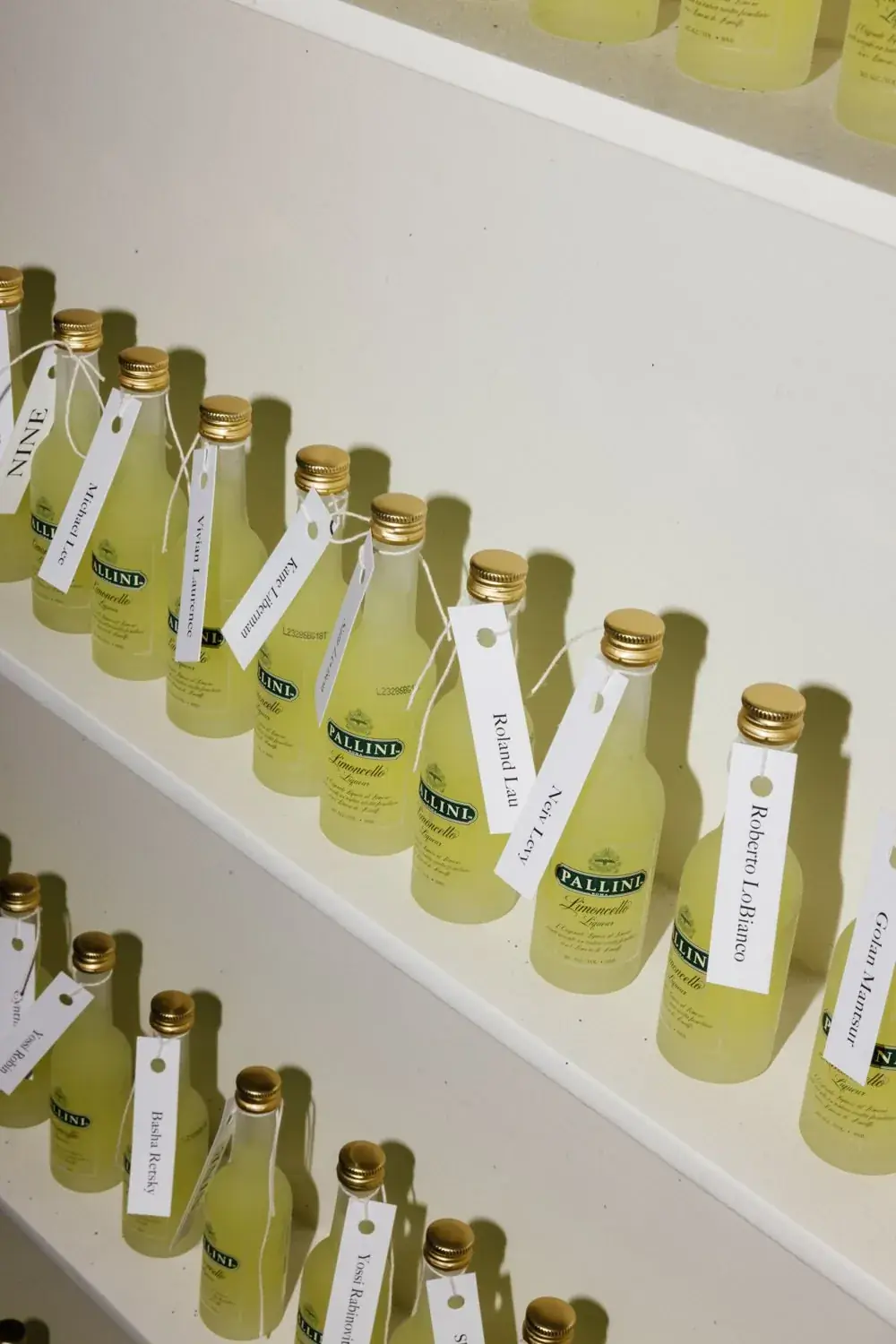 Personalised limoncello favours